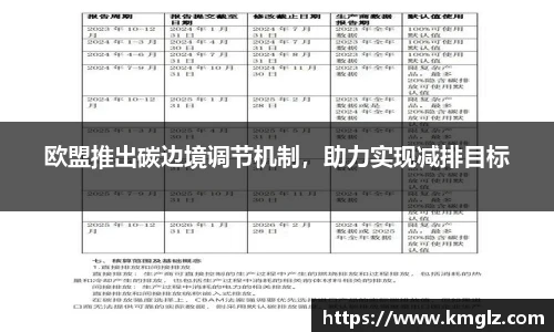 欧盟推出碳边境调节机制，助力实现减排目标